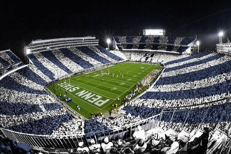 Beaver Stadium during a night game.