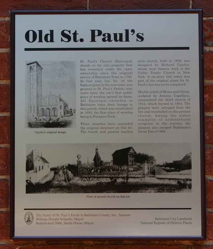 Old St. Paul's historical marker (source: http://www.hmdb.org/Marker.asp?Marker=92305)