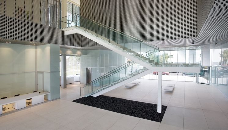 View inside of the museum lobby