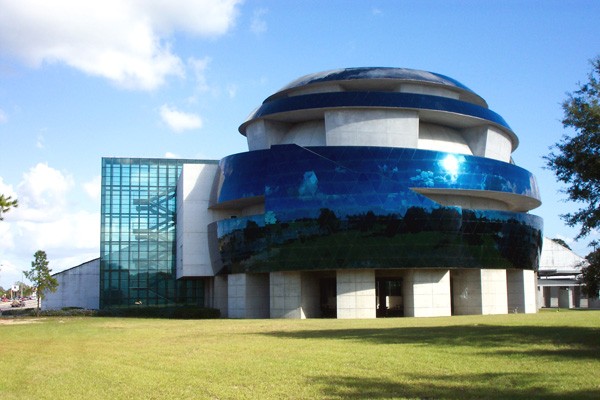 The IMAX theater and planetarium