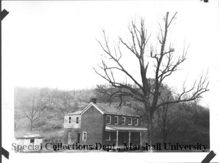 Achillies Fuller home, Rt. 60 and Midland Trail. Special Collections Marshall Morrow Library. Home is gone.