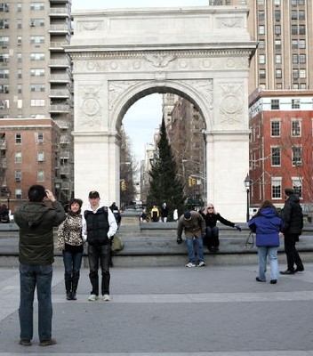 Front view of arch