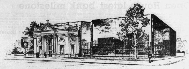 Artist's illustration of building in 1984