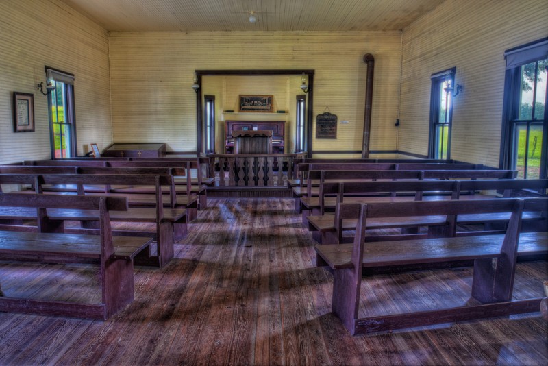 View inside a church that was built in 1873 and later replaced in 1903. 