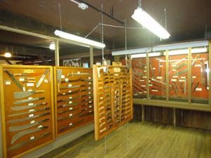 One of the Collins Company sword displays.