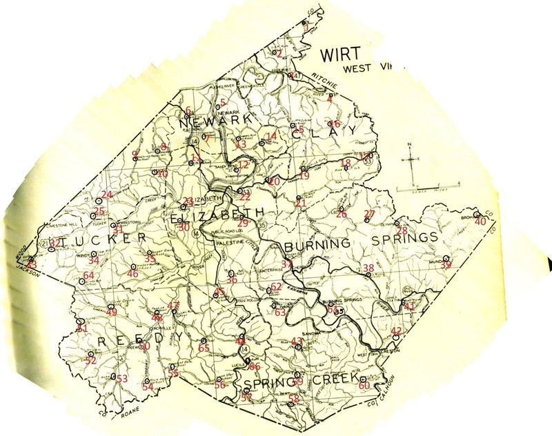 Map of Wirt County