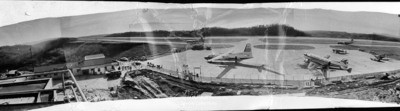 Panoramic of terminal under construction