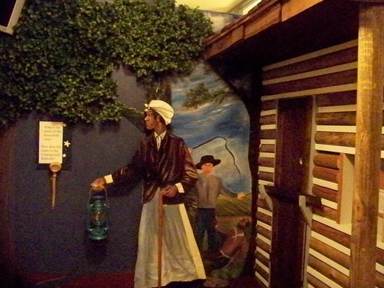 A section of the museum's Underground Railroad exhibit.