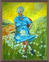 "Lucy in the Sky With Flowers," the painting that started it all.