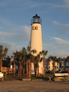 Visitors can climb to the top of Cape St. George Light.