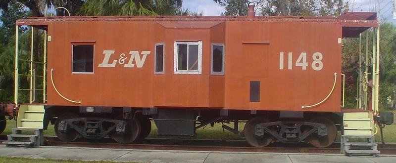One of the L&N cars displayed on the museum grounds
