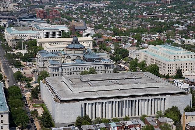 The Jefferson, Adams, and Madison buildings, pictured here, comprise the Library of Congress.