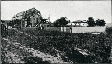 Construction of the Dairy Barn at Reymann Memorial Farms