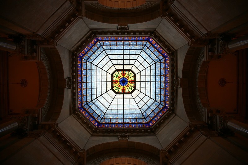 Interior view of the restored dome