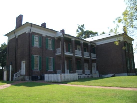The back of the Waveland mansion