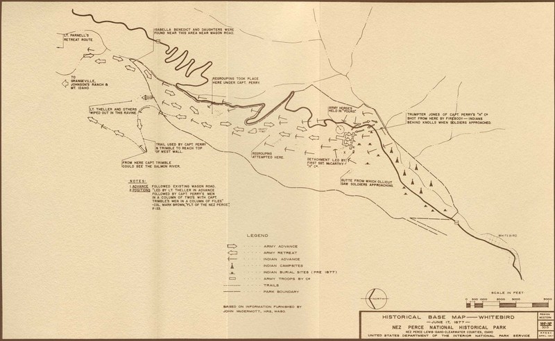 Diagram of White Bird Creek Battle