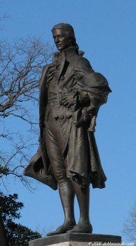 Close up of the Hamilton Statue