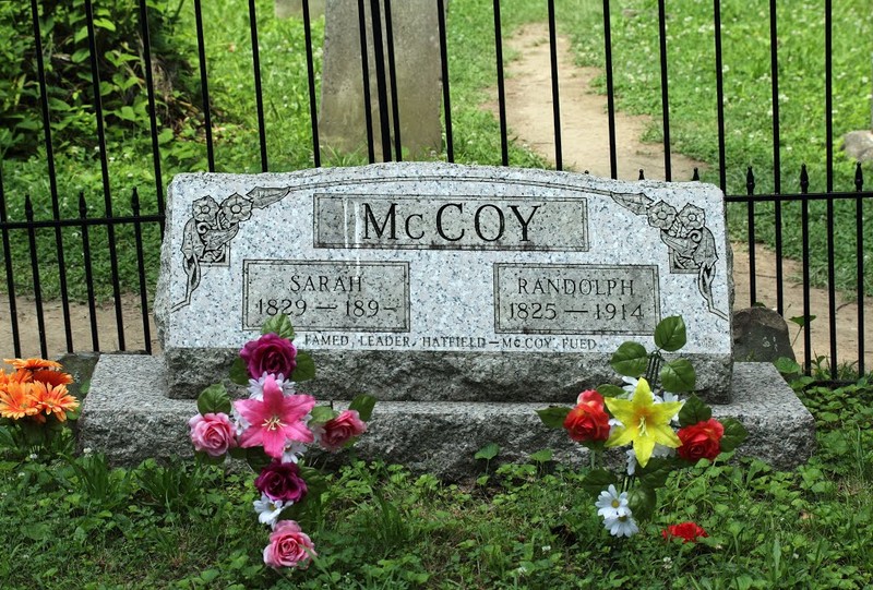 Grave of Sarah and Randolph McCoy in Dils Cemetery