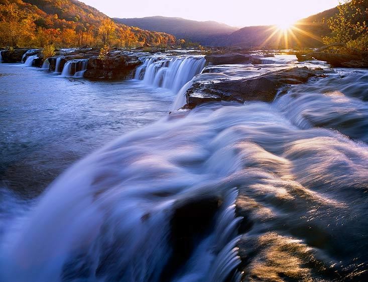 A beautiful view of Sandstone Falls.
