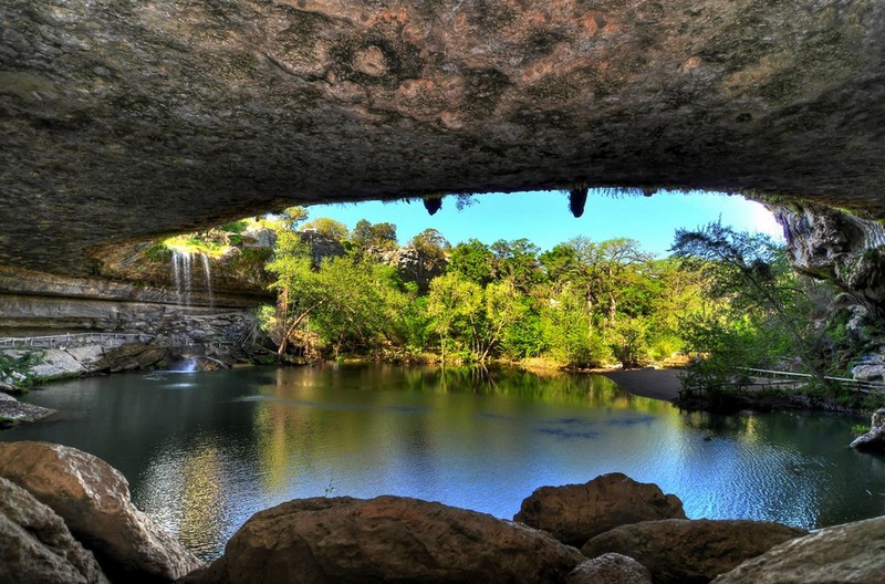 View of the natural beauty that Hamilton Pool Preserve.