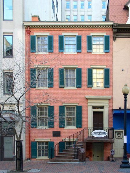 Front View of the Petersen House from across the street, near Ford's Theatre.  Lincoln was removed from Ford's Theatre and taken to the nearest place for medical care.  Doctor's tried to treat Lincoln's wound but could do nothing. 