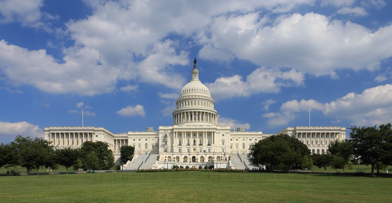The U.S. Capitol building houses both the House of Representatives and the Senate. It is an example of neoclassical style and is one of the most recognizable buildings in the world.