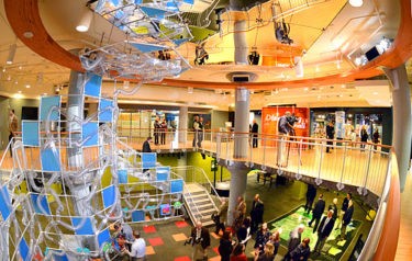 This image provides a look inside the Museum of Discovery.