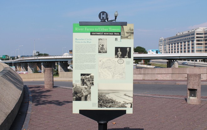 The park includes several historical markers that share the history of Banneker's life and his work with Major Andrew Ellicot.
