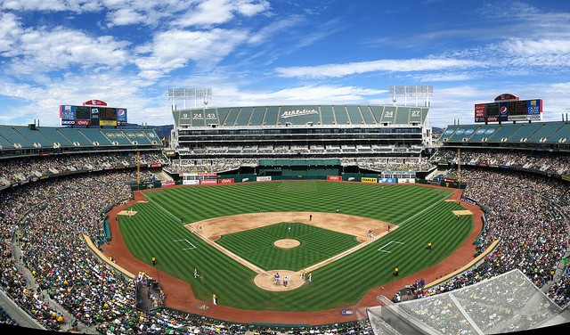 O.co Coliseum as a baseball field