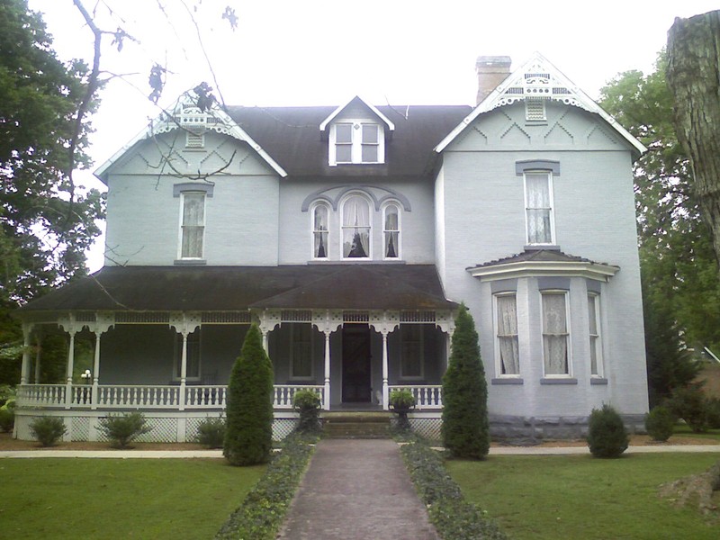 Entrance and exterior of Falcon Rest.