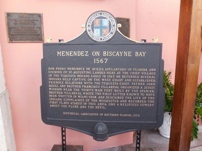 Menéndez on Biscayne Bay- Historical Marker