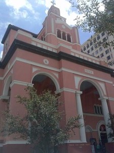 Gesu Catholic Church, where the marker is located