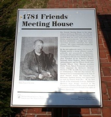 Friends Meeting Place historical marker