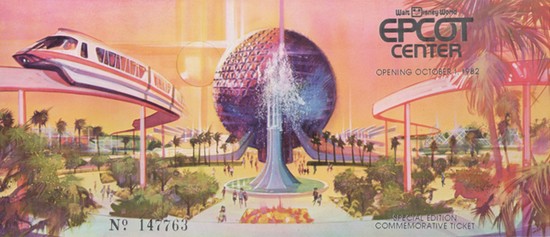 An original ticket to the 1982 dedication ceremony
