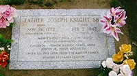Grave of Joseph Knight Sr. in Mt. Pisgah, Iowa