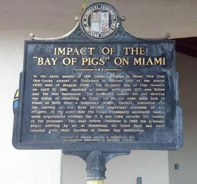 Impact of Bay of Pigs on Miami marker