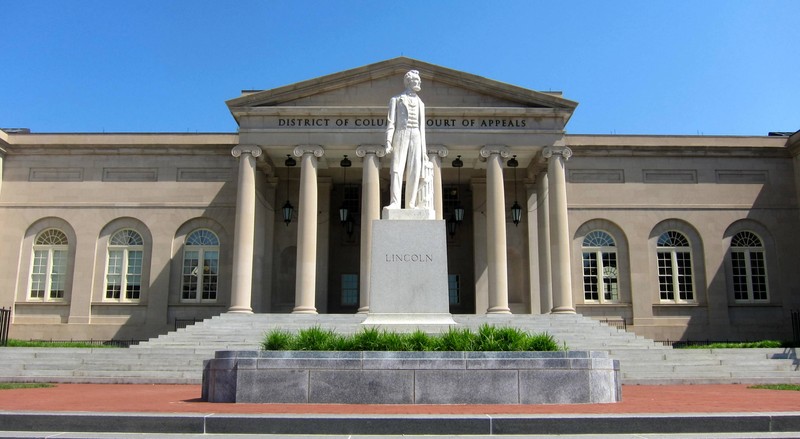 The District of Columbia Court of Appeals is now located in what was originally built to be the District of Columbia City Hall. The statue of Lincoln was dedicated in 1868.