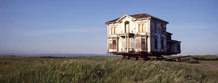 The Rengstorff House abandoned and alone.