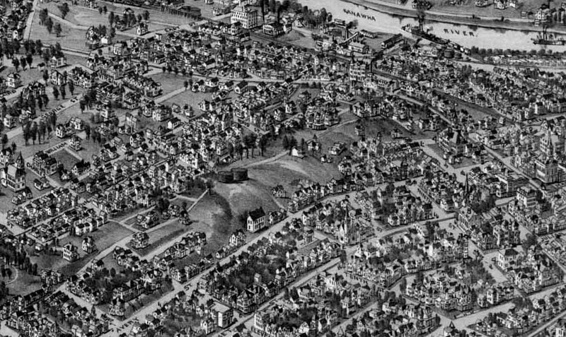 Map of where the water tanks once stood