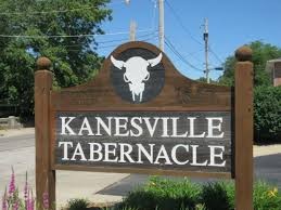 Sign to entrance of tabernacle 