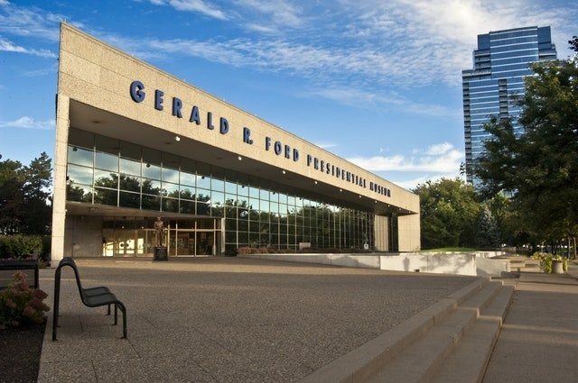 The Gerald R. Ford Museum first opened to the public in 1981. Image obtained from Artprize.