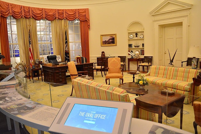 One of the more popular exhibits is a full-scale replica of the Oval Office during the Ford Administration. Image obtained from The River 100.5. 