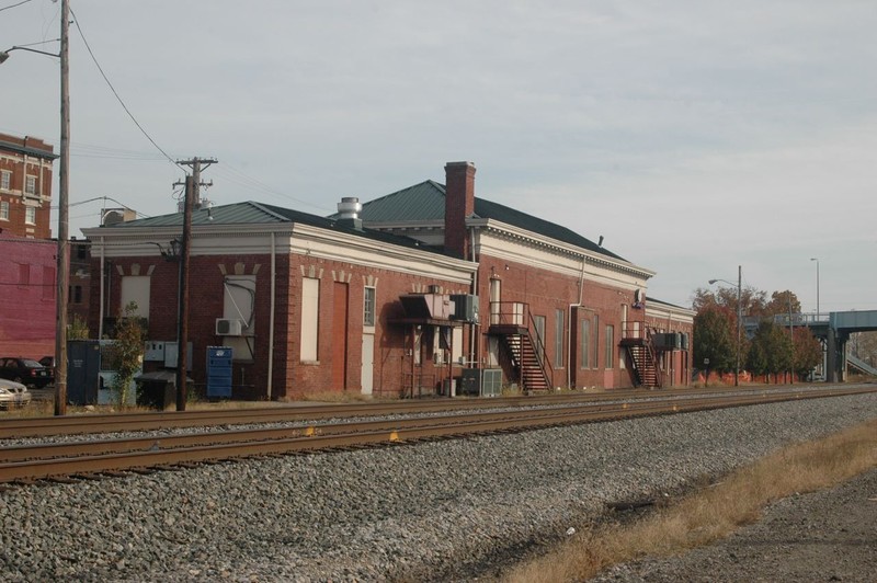 The Depot from the railroad tracks, Ironton, Ohio. From condrenrails.com, by Dave Ingles.