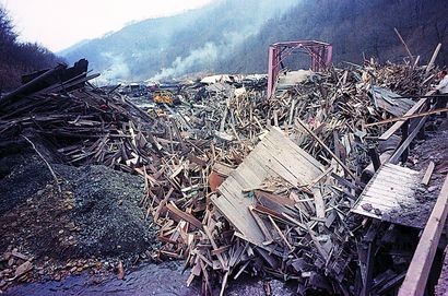 Damage from the flood.
