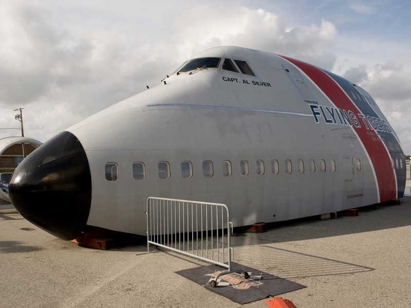 Interactive nose section of a Boeing 747.