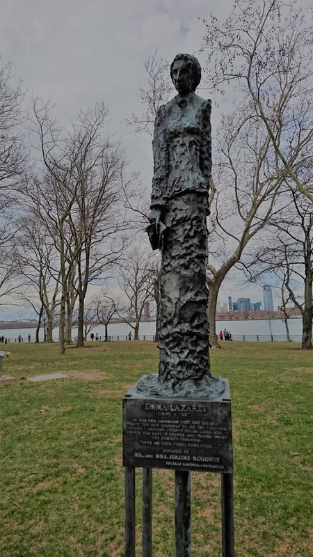 There are five smaller statues on Liberty Island that honor people such as Emma Lazarus whose stories are central to the statue's history and meaning. 