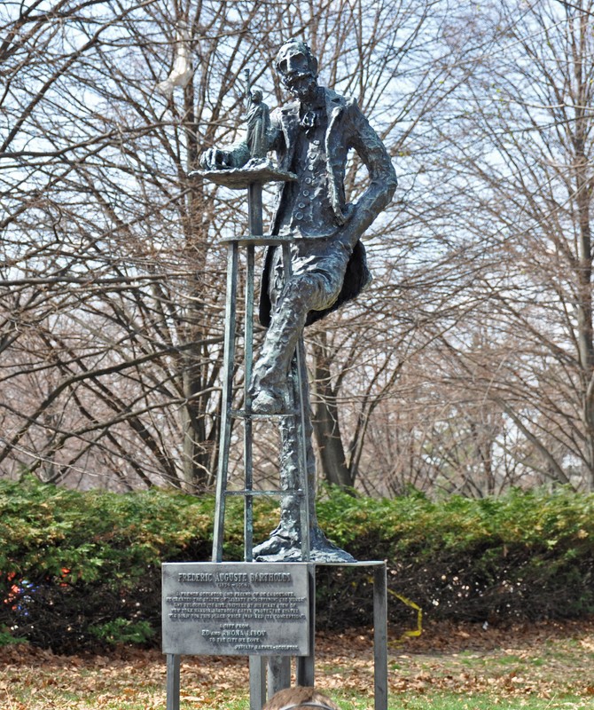 This statue of sculptor Frederic Auguste Bartholdi can be found near the statues of Lazarus, Gustave Eiffel, and others.