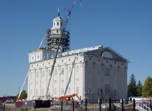 Current temple under construction in 2002