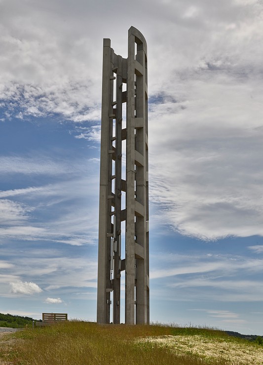 The Tower of Voices was recently completed in 2018. The Tower consists of 40 unique chimes for each of the forty victims. Each chime ranges in five to ten feet and has its own pitch and stands as a visual and audible reminder of the victims.