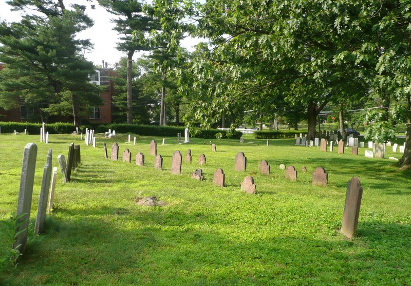 A portion of the White Plains Presbyterian Church Cemetery.